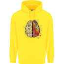 Science vs Artistic Brain Art IQ Physics Childrens Kids Hoodie Yellow