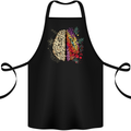 Science vs Artistic Brain Art IQ Physics Cotton Apron 100% Organic Black