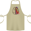 Science vs Artistic Brain Art IQ Physics Cotton Apron 100% Organic Khaki