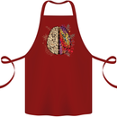 Science vs Artistic Brain Art IQ Physics Cotton Apron 100% Organic Maroon