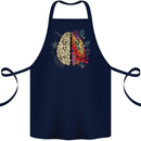 Science vs Artistic Brain Art IQ Physics Cotton Apron 100% Organic Navy Blue