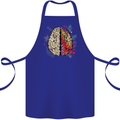 Science vs Artistic Brain Art IQ Physics Cotton Apron 100% Organic Royal Blue