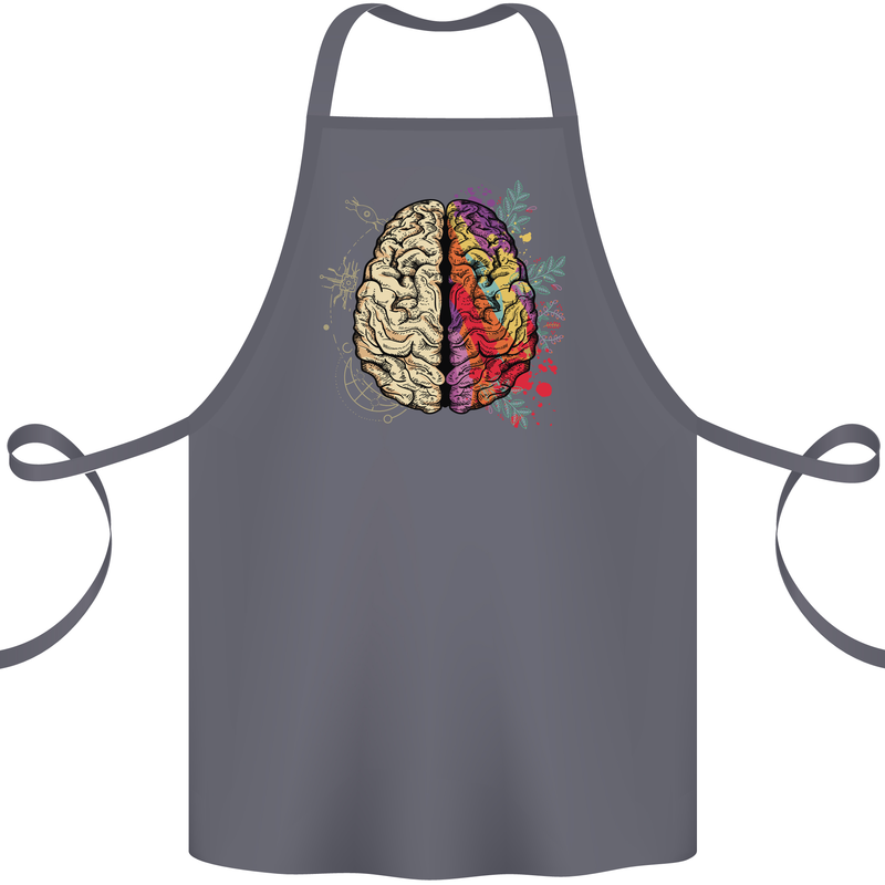Science vs Artistic Brain Art IQ Physics Cotton Apron 100% Organic Steel