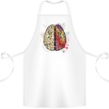 Science vs Artistic Brain Art IQ Physics Cotton Apron 100% Organic White
