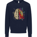 Science vs Artistic Brain Art IQ Physics Kids Sweatshirt Jumper Navy Blue