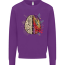 Science vs Artistic Brain Art IQ Physics Kids Sweatshirt Jumper Purple