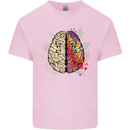 Science vs Artistic Brain Art IQ Physics Kids T-Shirt Childrens Light Pink