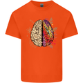 Science vs Artistic Brain Art IQ Physics Kids T-Shirt Childrens Orange
