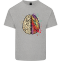 Science vs Artistic Brain Art IQ Physics Kids T-Shirt Childrens Sports Grey