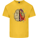 Science vs Artistic Brain Art IQ Physics Kids T-Shirt Childrens Yellow