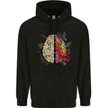 Science vs Artistic Brain Art IQ Physics Mens 80% Cotton Hoodie Black