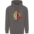 Science vs Artistic Brain Art IQ Physics Mens 80% Cotton Hoodie Charcoal