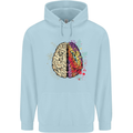 Science vs Artistic Brain Art IQ Physics Mens 80% Cotton Hoodie Light Blue