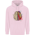 Science vs Artistic Brain Art IQ Physics Mens 80% Cotton Hoodie Light Pink