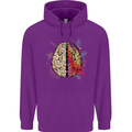 Science vs Artistic Brain Art IQ Physics Mens 80% Cotton Hoodie Purple