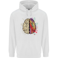 Science vs Artistic Brain Art IQ Physics Mens 80% Cotton Hoodie White
