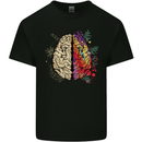 Science vs Artistic Brain Art IQ Physics Mens Cotton T-Shirt Tee Top Black