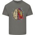 Science vs Artistic Brain Art IQ Physics Mens Cotton T-Shirt Tee Top Charcoal