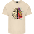 Science vs Artistic Brain Art IQ Physics Mens Cotton T-Shirt Tee Top Natural