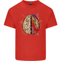 Science vs Artistic Brain Art IQ Physics Mens Cotton T-Shirt Tee Top Red
