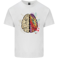 Science vs Artistic Brain Art IQ Physics Mens Cotton T-Shirt Tee Top White