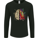 Science vs Artistic Brain Art IQ Physics Mens Long Sleeve T-Shirt Black