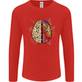 Science vs Artistic Brain Art IQ Physics Mens Long Sleeve T-Shirt Red