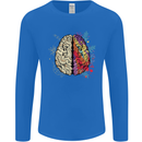 Science vs Artistic Brain Art IQ Physics Mens Long Sleeve T-Shirt Royal Blue