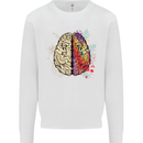 Science vs Artistic Brain Art IQ Physics Mens Sweatshirt Jumper White