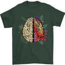 Science vs Artistic Brain Art IQ Physics Mens T-Shirt 100% Cotton Forest Green