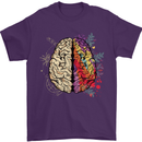 Science vs Artistic Brain Art IQ Physics Mens T-Shirt 100% Cotton Purple