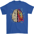 Science vs Artistic Brain Art IQ Physics Mens T-Shirt 100% Cotton Royal Blue