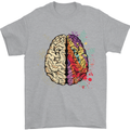 Science vs Artistic Brain Art IQ Physics Mens T-Shirt 100% Cotton Sports Grey