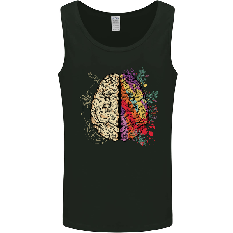 Science vs Artistic Brain Art IQ Physics Mens Vest Tank Top Black