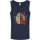 Science vs Artistic Brain Art IQ Physics Mens Vest Tank Top Navy Blue
