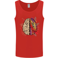 Science vs Artistic Brain Art IQ Physics Mens Vest Tank Top Red