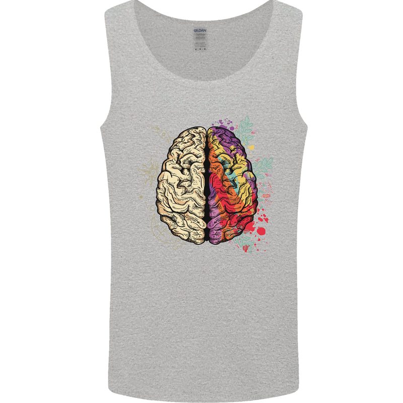 Science vs Artistic Brain Art IQ Physics Mens Vest Tank Top Sports Grey