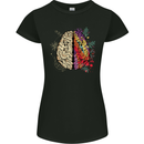 Science vs Artistic Brain Art IQ Physics Womens Petite Cut T-Shirt Black