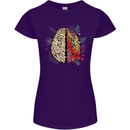 Science vs Artistic Brain Art IQ Physics Womens Petite Cut T-Shirt Purple