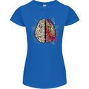 Science vs Artistic Brain Art IQ Physics Womens Petite Cut T-Shirt Royal Blue