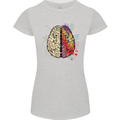 Science vs Artistic Brain Art IQ Physics Womens Petite Cut T-Shirt Sports Grey