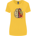 Science vs Artistic Brain Art IQ Physics Womens Wider Cut T-Shirt Yellow