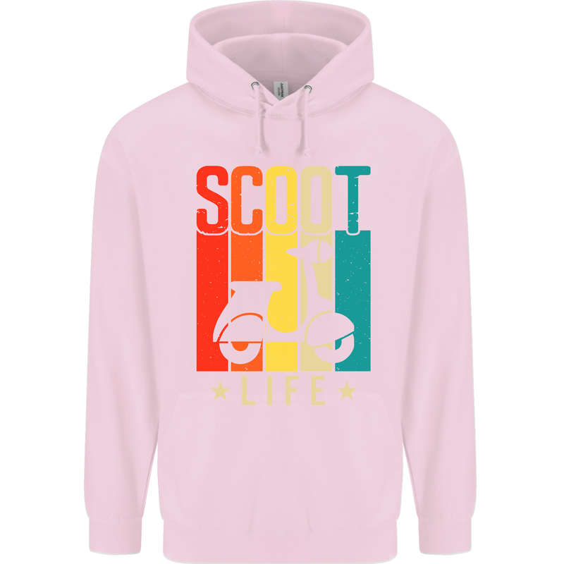 Scoot Life Scooter Motorcycle Childrens Kids Hoodie Light Pink