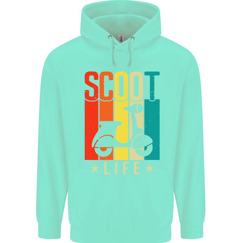 Scoot Life Scooter Motorcycle Childrens Kids Hoodie Peppermint