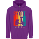 Scoot Life Scooter Motorcycle Childrens Kids Hoodie Purple
