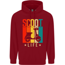 Scoot Life Scooter Motorcycle Childrens Kids Hoodie Red