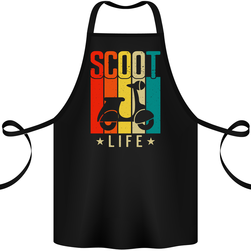 Scoot Life Scooter Motorcycle Cotton Apron 100% Organic Black