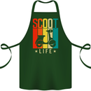 Scoot Life Scooter Motorcycle Cotton Apron 100% Organic Forest Green