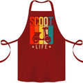 Scoot Life Scooter Motorcycle Cotton Apron 100% Organic Maroon