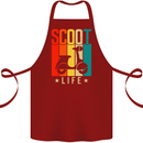 Scoot Life Scooter Motorcycle Cotton Apron 100% Organic Maroon